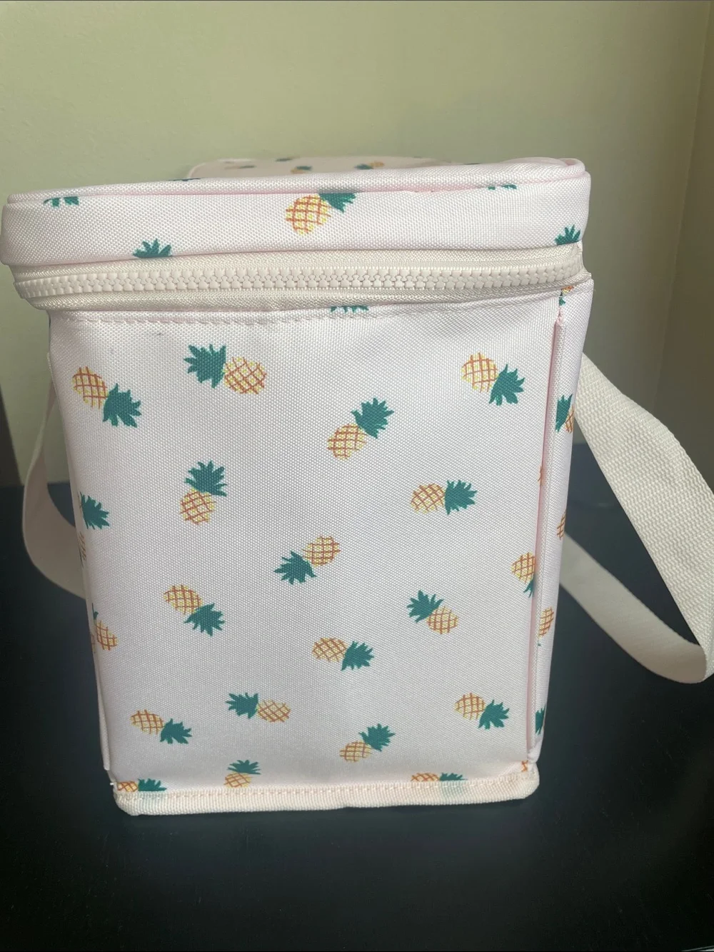 Kate Spade New York Pink Pineapple Motif Insulated Cooler Tote Summer Picnic NWT